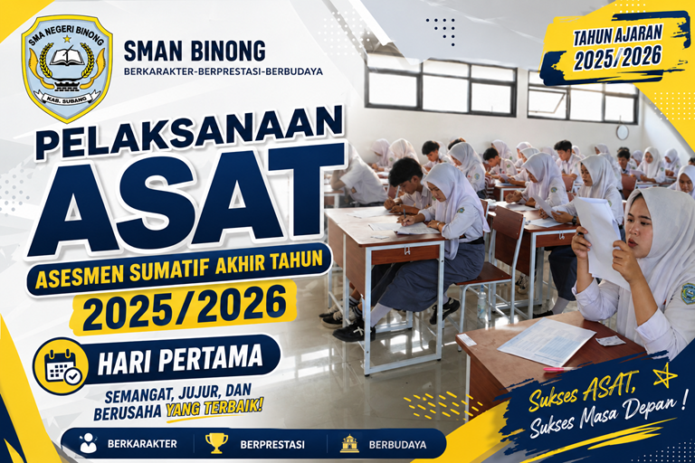 Hari Pertama ASAT Genap SMAN Binong: Berjalan Tertib, Uji Tiga Mata Pelajaran Utama