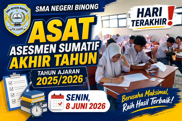 Hari Terakhir ASAT Genap SMAN Binong: Sukses Uji Kemampuan Siswa di Bidang Sains, Sosial, dan Matematika