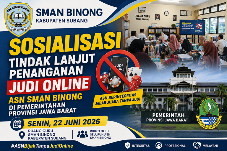 Perangi Judi Online, SMAN Binong Gelar Sosialisasi Tindak Lanjut Penanganan Bagi ASN dan GTK