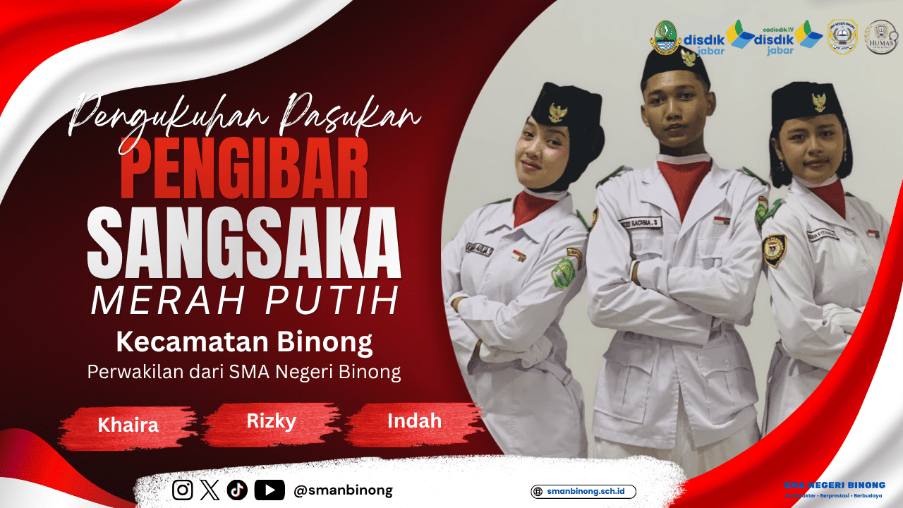 Tiga Siswa Terbaik SMAN Binong Resmi Dikukuhkan Jadi Pasukan Pengibar Bendera 17 Agustus 2026